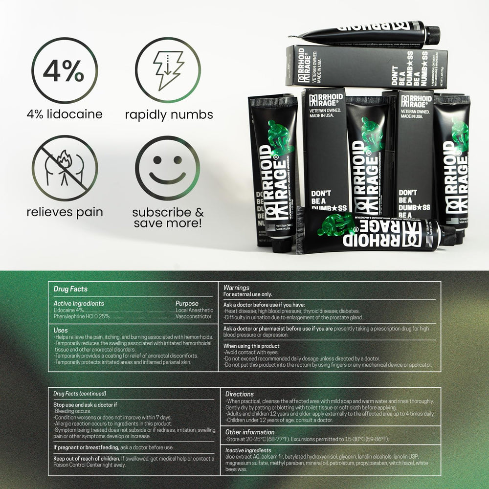 Rrhoid Rage made in USA emphasizes quality and domestic manufacturing.