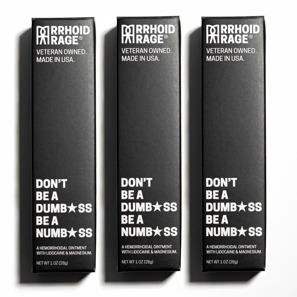 Rrhoid Rage ointment tube delivers quick, targeted relief for flare-ups.