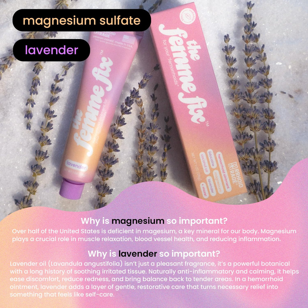 Rrhoid Rage The Femme Fix magnesium helps reduce swelling and pressure