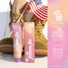 Rrhoid Rage The Femme Fix portable tube fits in a purse or diaper bag