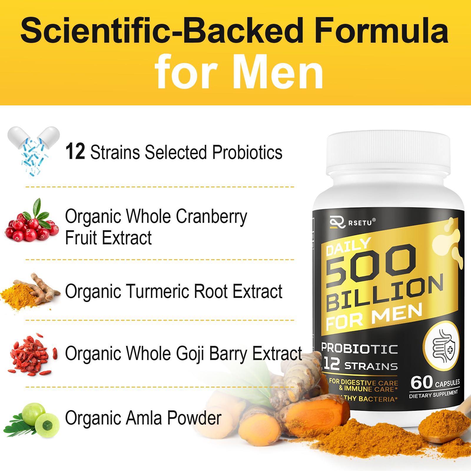 RSETU Delayed-release capsules reach the gut alive for effectiveness.