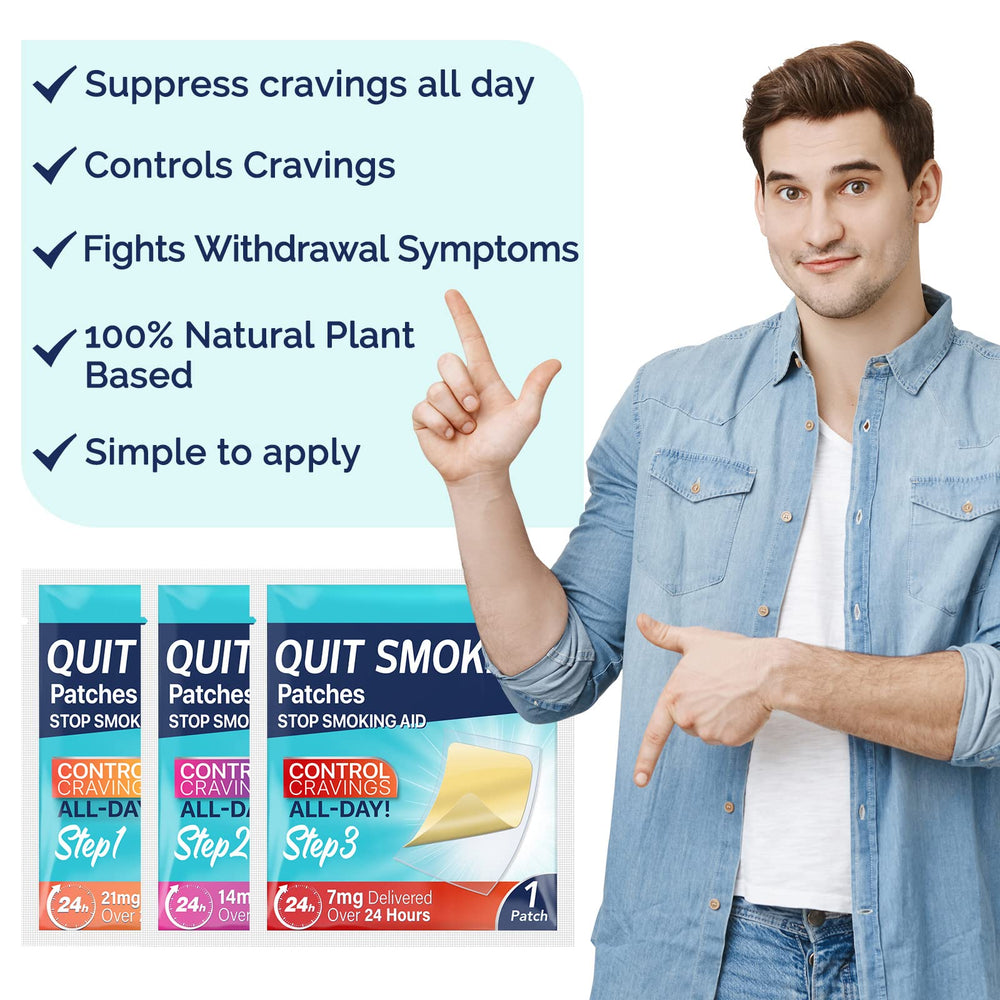 RSGRT Quit Smoking Patches Step 2 14mg designed for continued support as cravings ease.