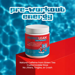 Prepared AminoLean ICEE drink in glass for a ready-to-use energy boost