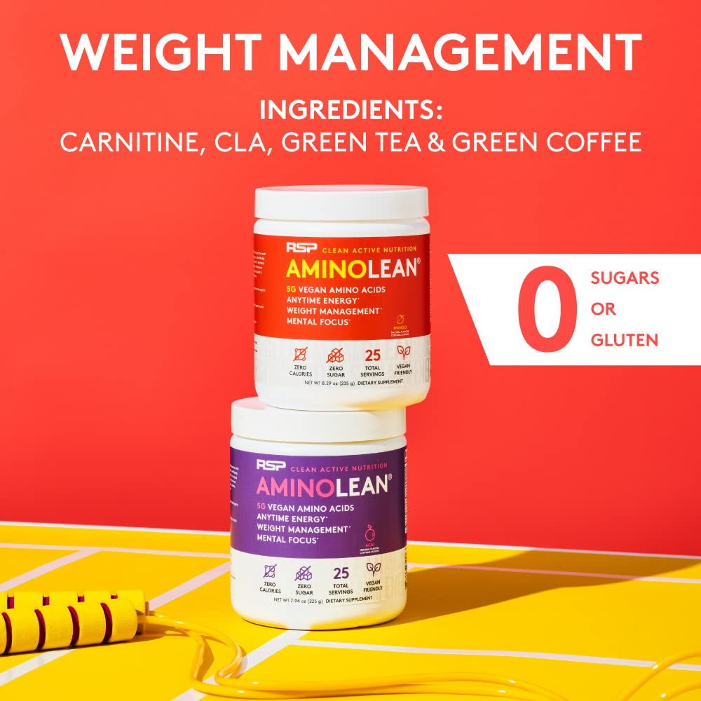 AminoLean ingredients label emphasizes vegan BCAAs and EAAs