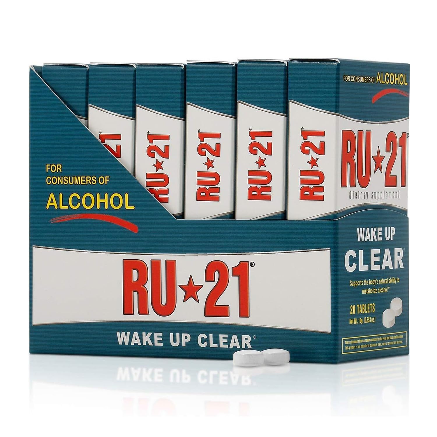 RU-21 six-pack packaging for quick, on-the-go recovery.