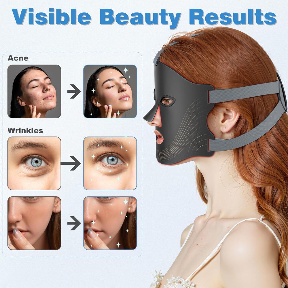 RubraVive LED Light Mask compact design for convenient storage and travel.