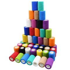 Ruby.Q 48-pack self-adhesive bandage wraps in multicolor for versatile wrapping