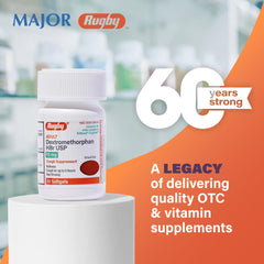 Rugby Laboratories Dextromethorphan HBr gluten free icons