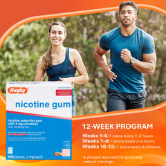 Rugby Laboratories nicotine gum sugar-free label signals a cinnamon-flavored wellness option.