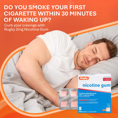 Rugby Laboratories polacrilex gum cinnamon for discreet use during cravings.