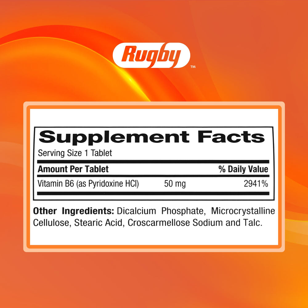 Rugby Vitamin B6 tablets gluten-free icon - suitable for gluten-free diets.