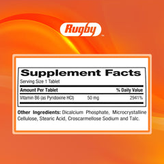 Rugby Vitamin B6 tablets gluten-free icon - suitable for gluten-free diets.