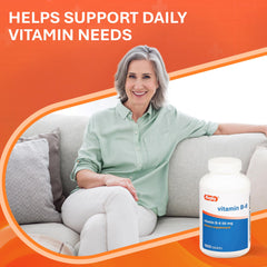 Rugby Vitamin B6 tablets pour - convenient daily supplement for energy metabolism.