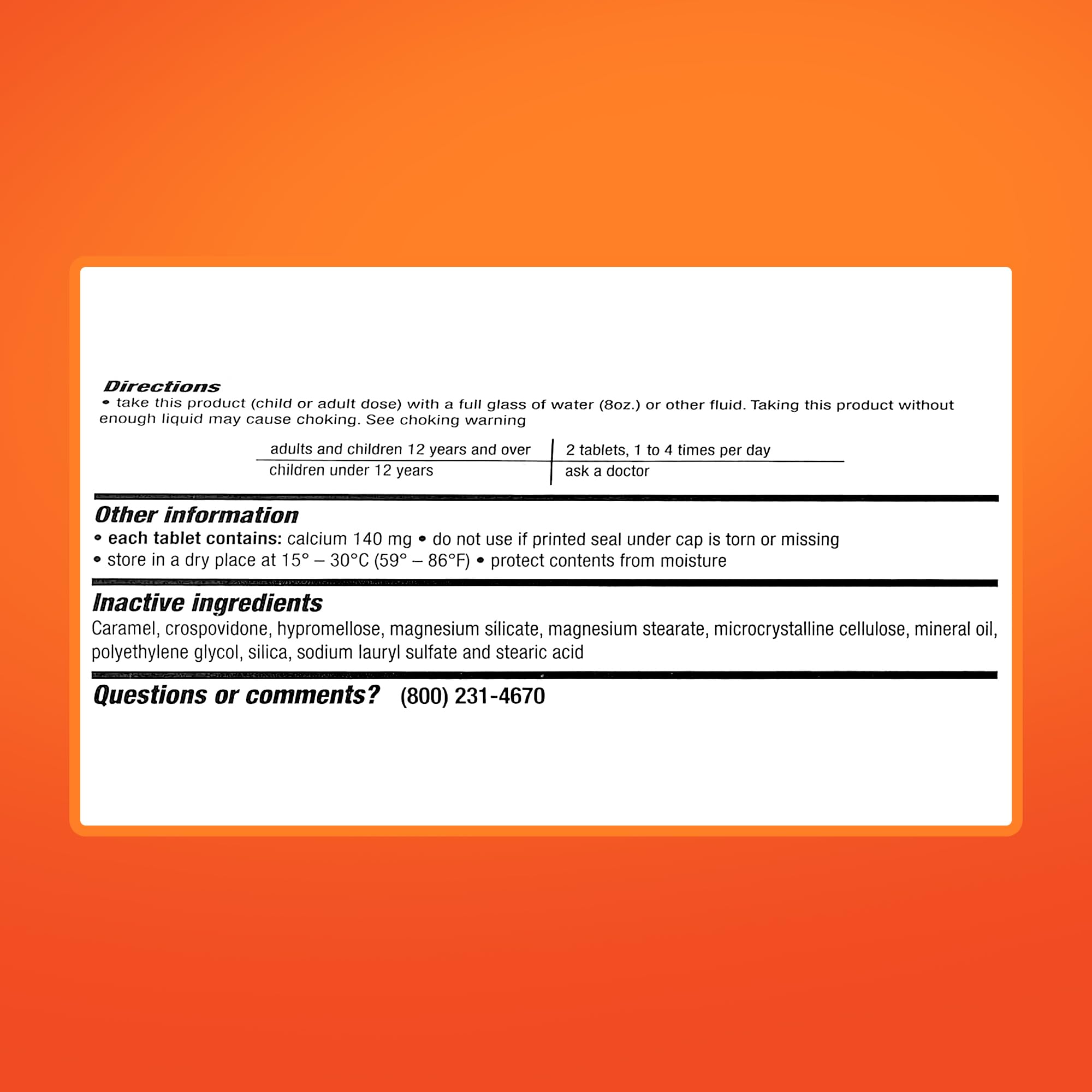 Rugby Lax 625mg polycarbophil ingredient note for regularity.