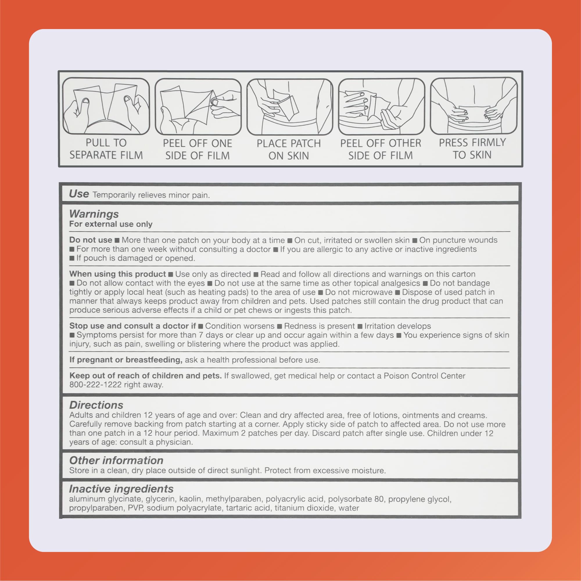 Rugby Lidocaine patch pack spread displaying 30 patches