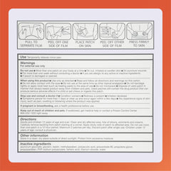 Rugby Lidocaine patch pack spread displaying 30 patches