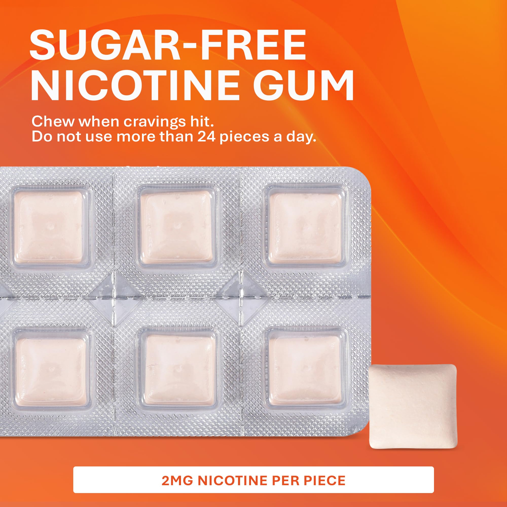 Sugar-free Rugby gum with fruit flavor for discreet quitting.