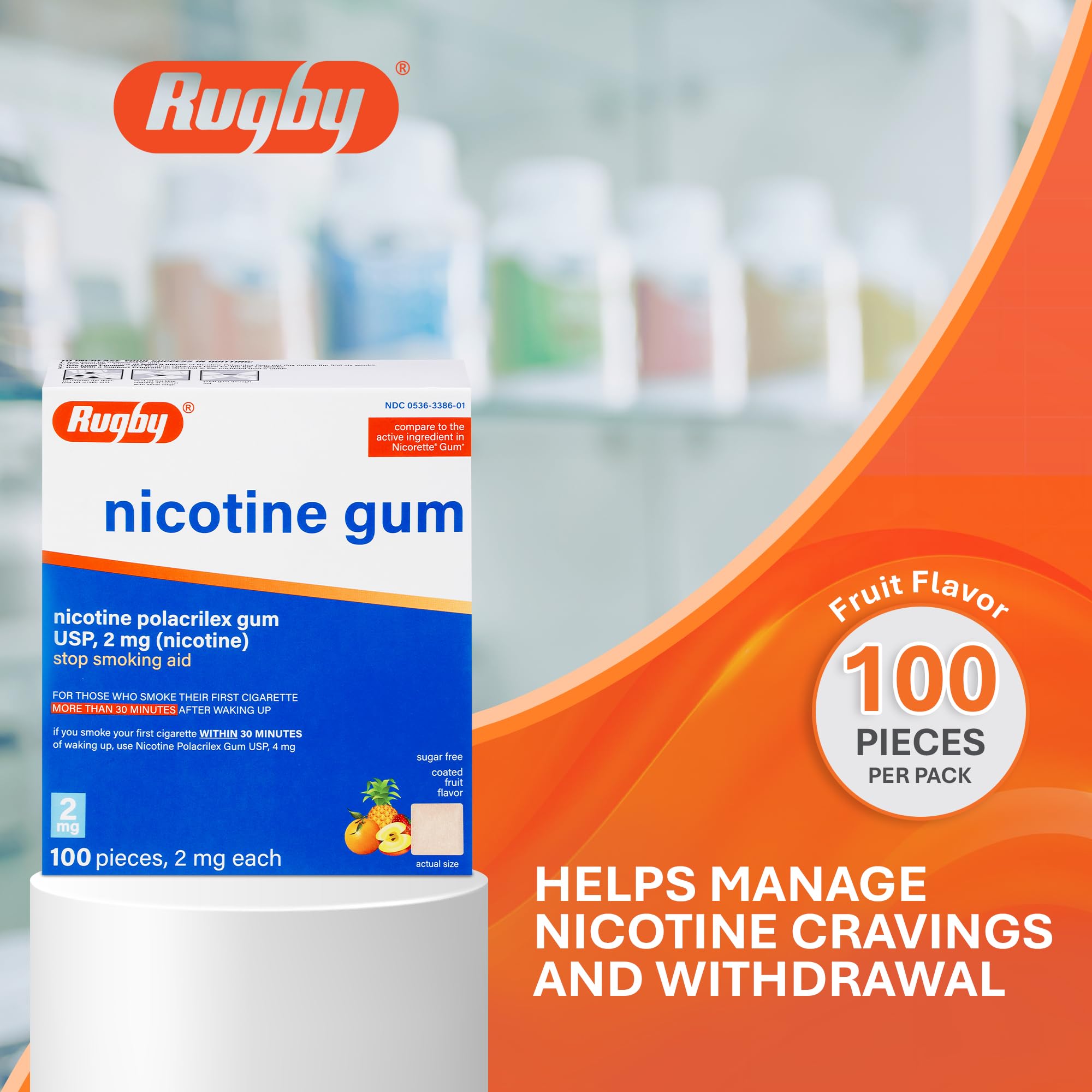 Rugby Polacrilex 2mg gum tingling moment signals craving relief.