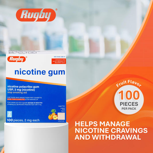 Rugby Polacrilex 2mg gum tingling moment signals craving relief.