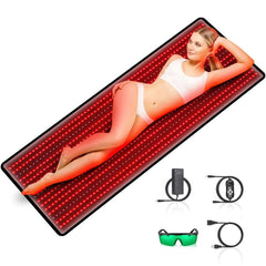 RUISQM full-body therapy mat delivering at-home relaxation with red light.