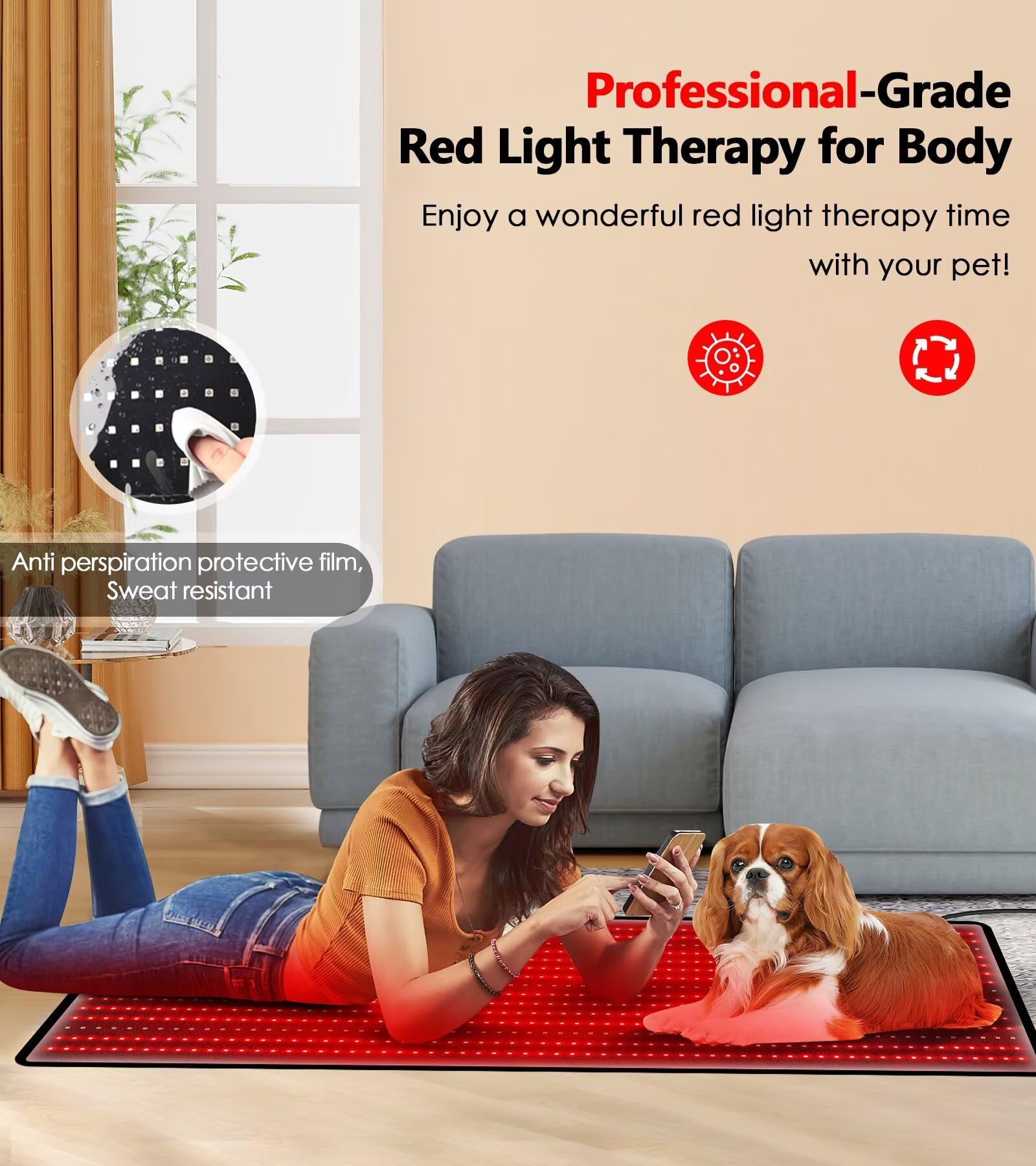 RUISQM 660nm red and 850nm near-infrared spectrum for versatile light options.