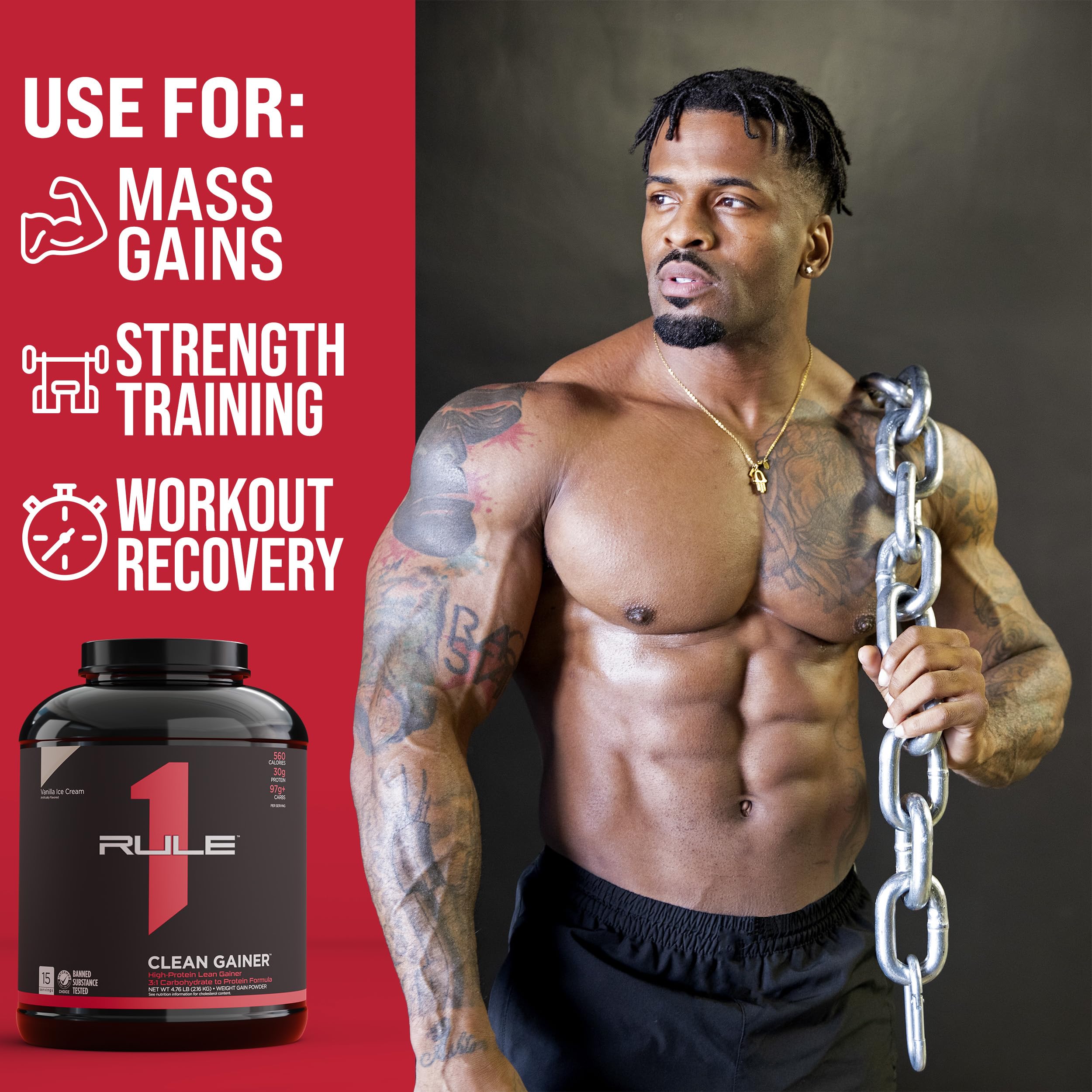 Rule 1 Clean Gainer being mixed in a shaker bottle