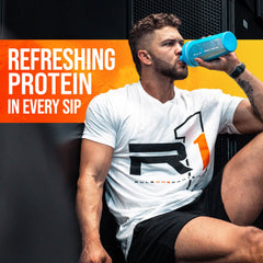 Rule 1 Clear Whey Isolate scoop provides convenient daily protein on the go.