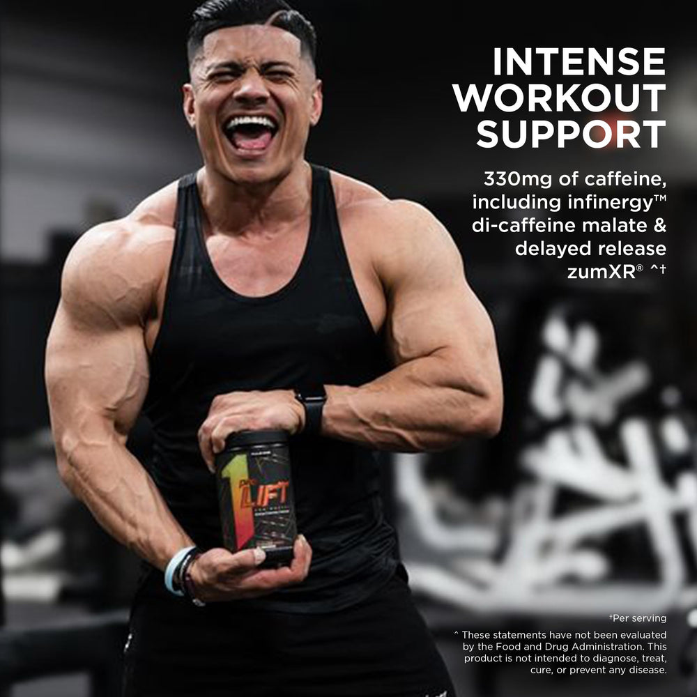 Rule 1 PreLIFT-electrolytes hydration support for longer sessions.