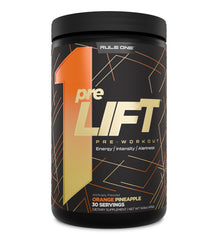 Rule 1 preLIFT orange pineapple tub ready for a flavor-packed energy boost