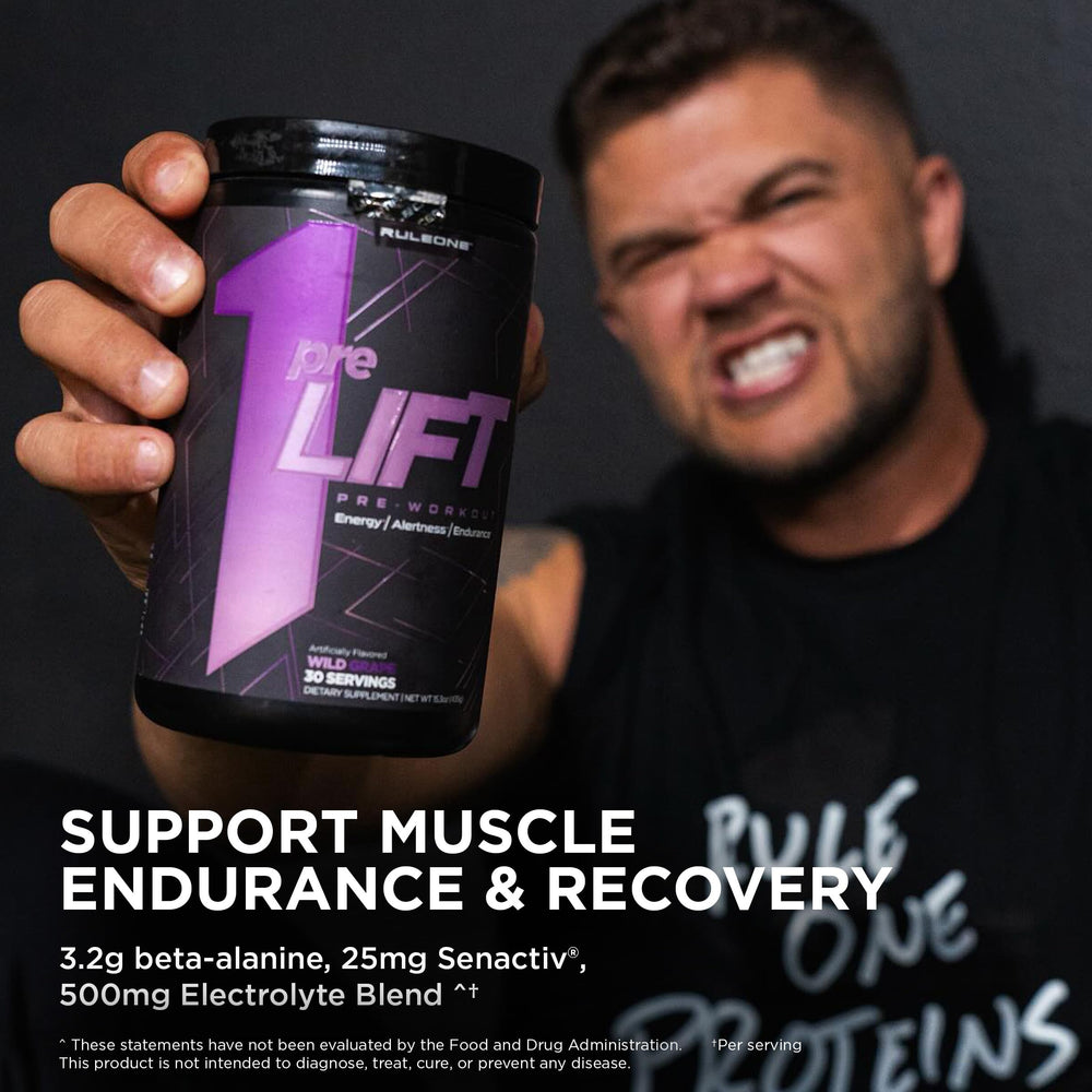 Rule 1 PreLIFT senactiv boosts endurance signals during tough sets.