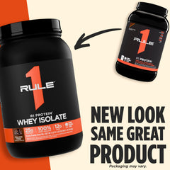 Rule 1 Proteins R1 Whey Isolate pistachio ice cream flavor visual for tasty recovery.