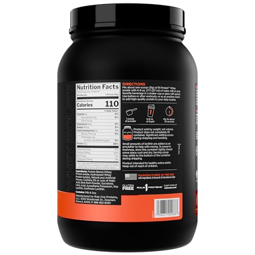 Rule 1 R1 Whey Isolate scoop showing convenient daily protein supplementation