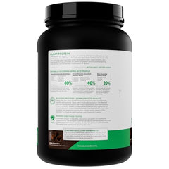 Rule 1 Plant Protein dark chocolate scoop—easy dose for shakes and smoothies.