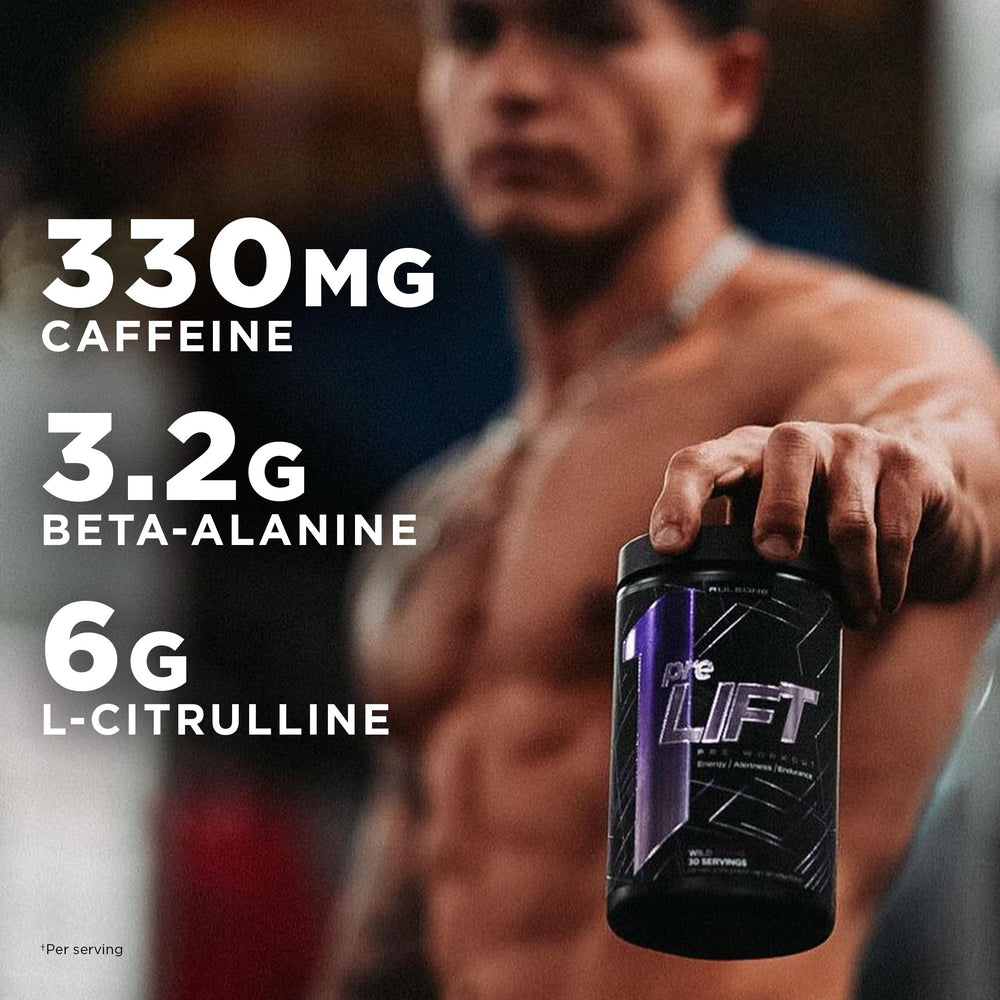 Rule 1 preLIFT mixed in water for quick hydration and focus