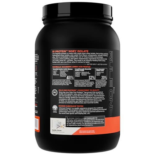 Rule 1 R1 Protein Whey Isolate Vanilla Créme shaker in use
