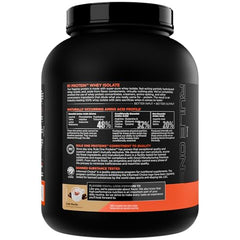 Rule 1 R1 Protein Whey Isolate nutrition label shows 25g protein and 6g BCAA per serving