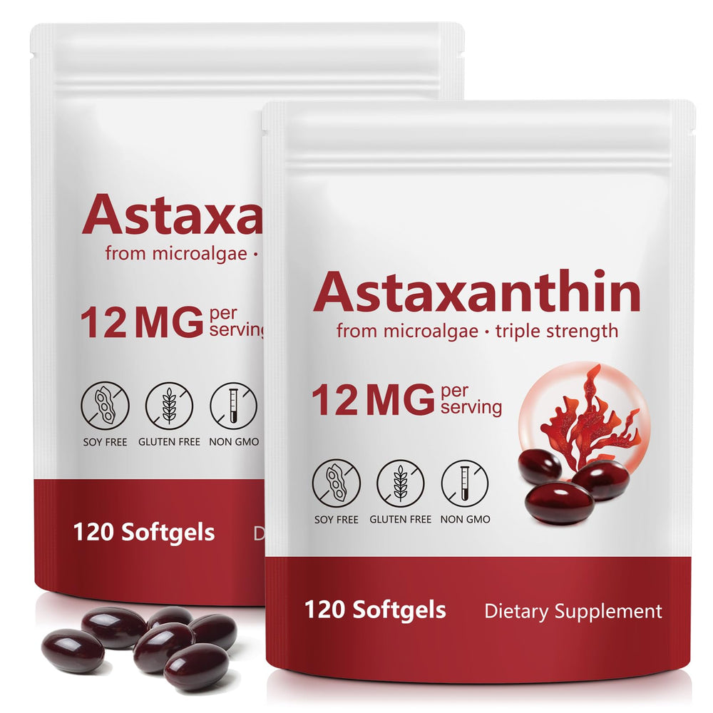 Rulviou 2pack astaxanthin bottle, convenient daily antioxidant support