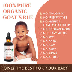 Rumina Naturals Goats Rue bottle insert with usage guidance.