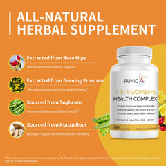 RUNICA 4-in-1 capsules conveying energy and mood support for daily use
