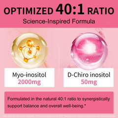 RUNICA ingredients panel highlights 2000mg Myo-Inositol and 50mg D-Chiro.