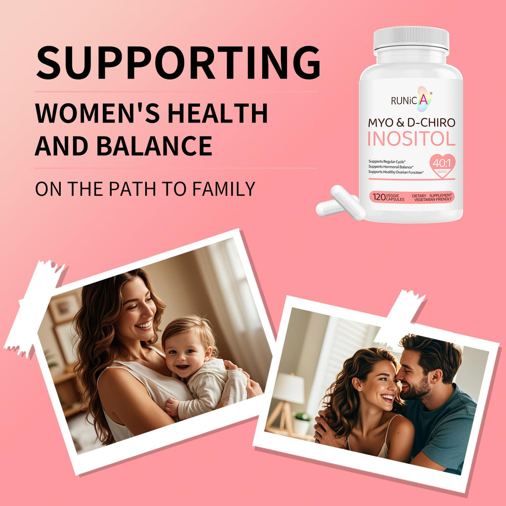 RUNICA vegan capsules label communicates plant-based support for balance.