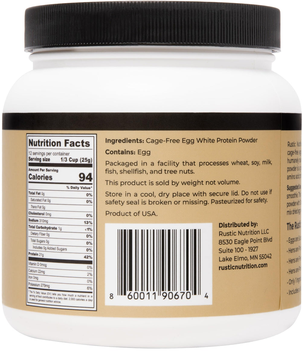Rustic Nutrition egg white powder in a smoothie for convenient post-workout fuel