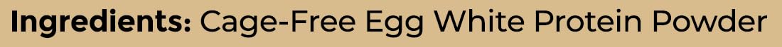 Rustic Nutrition USA-sourced egg white powder produced in a safety-certified facility