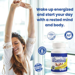 RUTA Daily De-Caffeinate capsules poured to show easy nightly use.