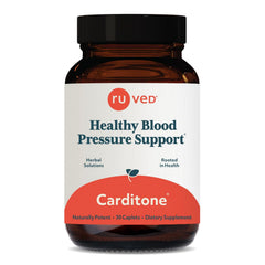 RU-VED Carditone bottle front displaying the heart health supplement for daily support.