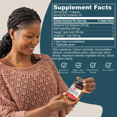 ruved Guggul Power ingredients panel showing guggul and amla antioxidants for vitality