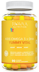 RUWAA NUTRITION Omega 3-6-9 Kids Gummies bottle promotes cognitive support and immune health