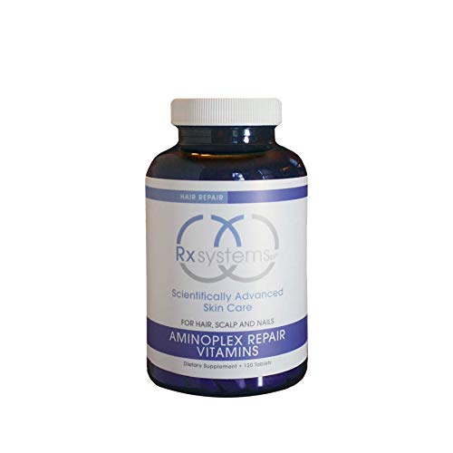 RX Systems PF Aminoplex Repair Vitamin bottle with 240 capsules supports healthier hair, nails, and skin