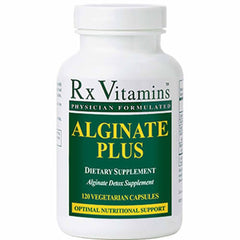 Rx Vitamins Alginate Plus bottle with 120 capsules for daily digestive support.