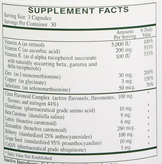 Rx Vitamins The Ocular Formula capsules close-up emphasizes photo-protective nutrients for daily use.